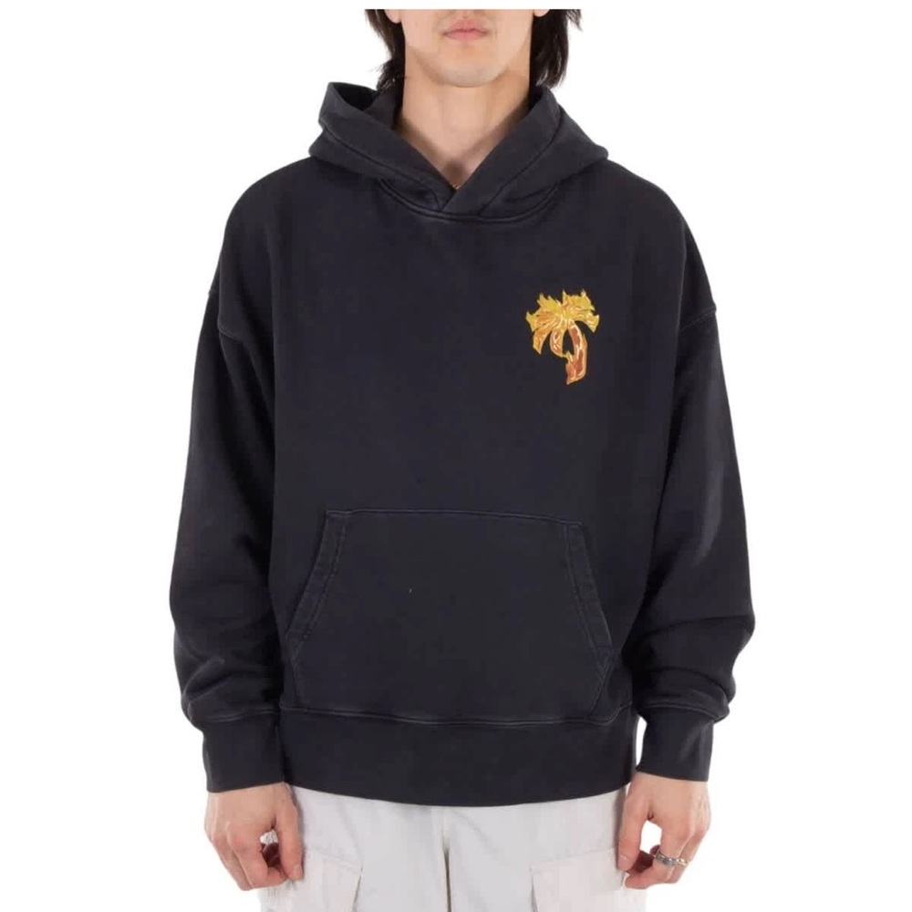 Palm Angels Burning Palm distressed hoodie! Med